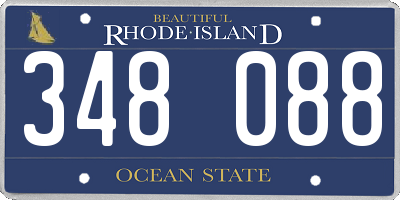 RI license plate 348088