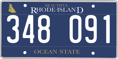 RI license plate 348091