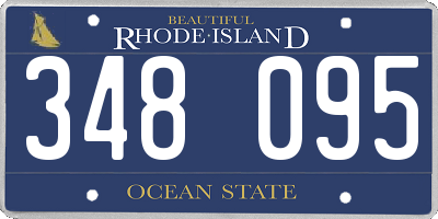 RI license plate 348095