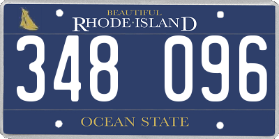 RI license plate 348096