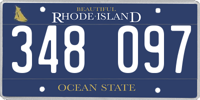 RI license plate 348097