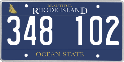 RI license plate 348102