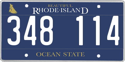 RI license plate 348114