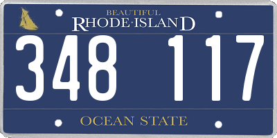 RI license plate 348117