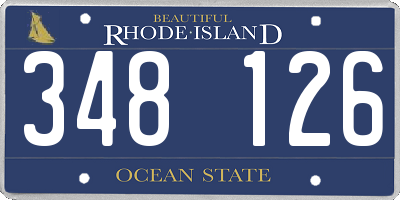 RI license plate 348126