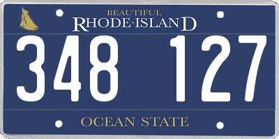 RI license plate 348127