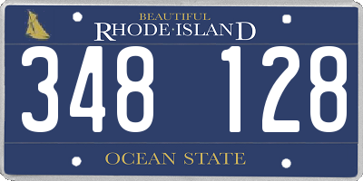 RI license plate 348128