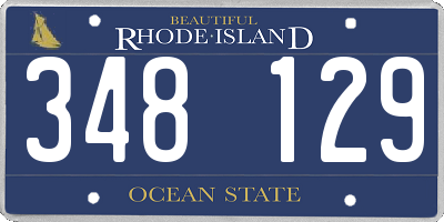 RI license plate 348129