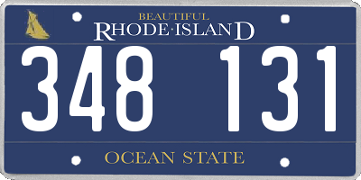 RI license plate 348131