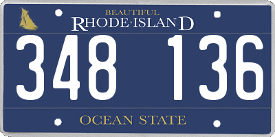 RI license plate 348136