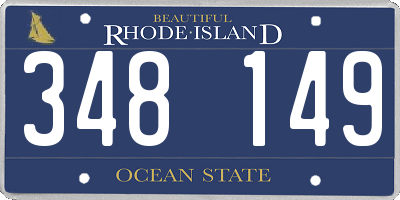 RI license plate 348149