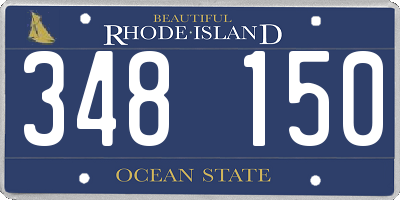 RI license plate 348150