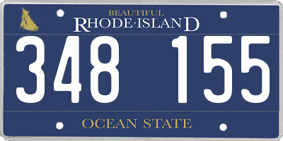 RI license plate 348155