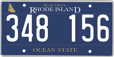 RI license plate 348156