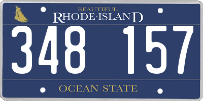 RI license plate 348157