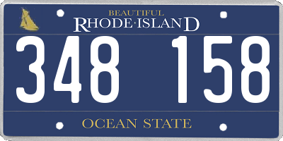 RI license plate 348158