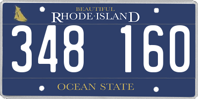 RI license plate 348160