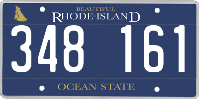 RI license plate 348161