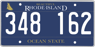 RI license plate 348162