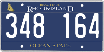 RI license plate 348164