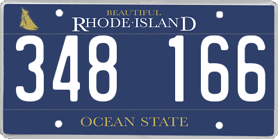 RI license plate 348166