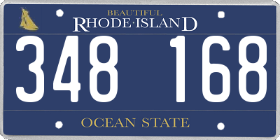 RI license plate 348168