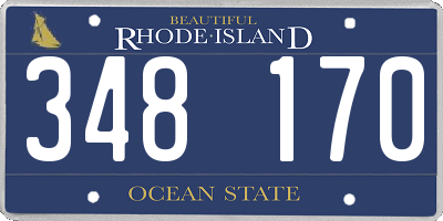 RI license plate 348170