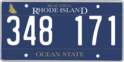 RI license plate 348171