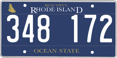 RI license plate 348172