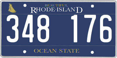 RI license plate 348176