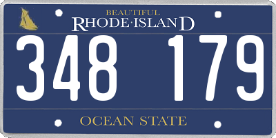 RI license plate 348179