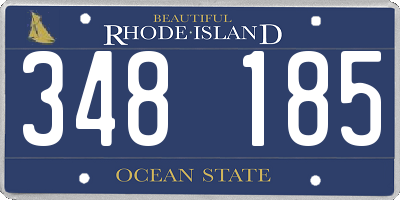 RI license plate 348185
