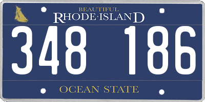 RI license plate 348186