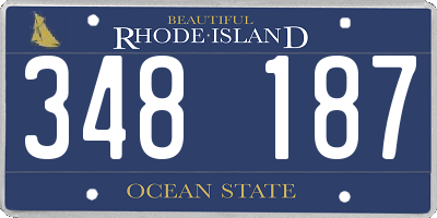 RI license plate 348187