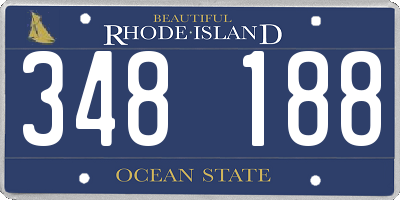 RI license plate 348188