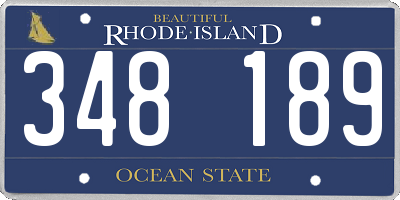 RI license plate 348189