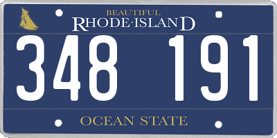 RI license plate 348191