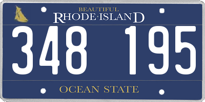 RI license plate 348195