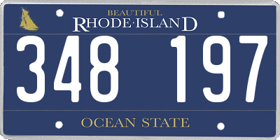 RI license plate 348197