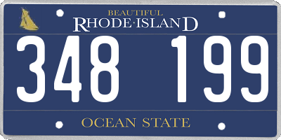 RI license plate 348199