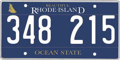 RI license plate 348215