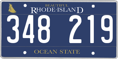 RI license plate 348219