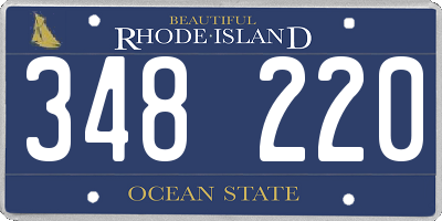 RI license plate 348220