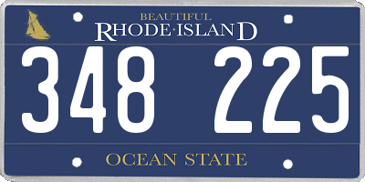 RI license plate 348225