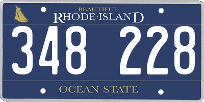 RI license plate 348228