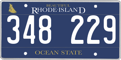 RI license plate 348229