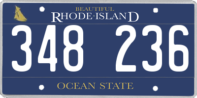 RI license plate 348236