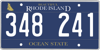 RI license plate 348241