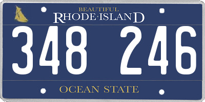 RI license plate 348246