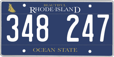 RI license plate 348247